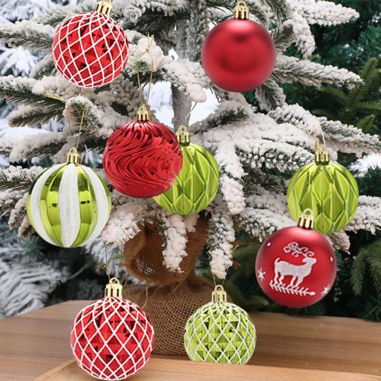 65 Pcs Christmas Balls Ornaments Red Green White Shatterproof Plastic Balls Ornaments with Merry Christmas Sign for Xmas Tree Party Home Decor