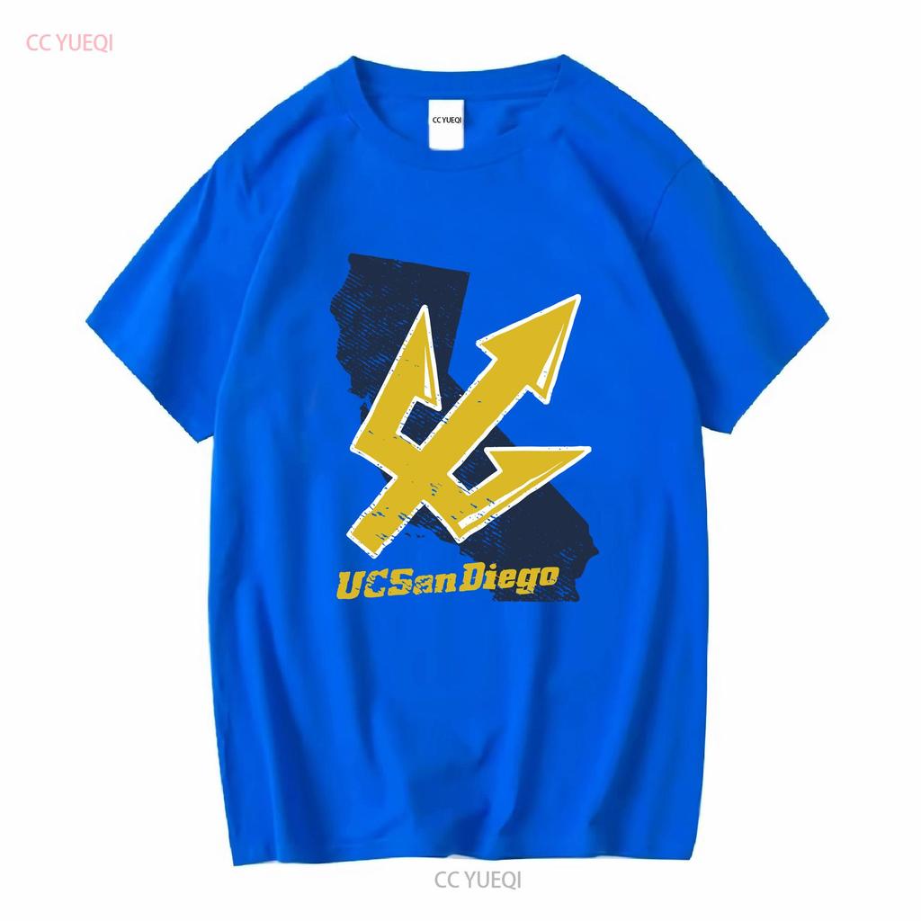 UC San Diego Adult T Shirt California Athletic Heather S 5XL Long or Short Sleeves Vintage Washed Comfortable Breathable
