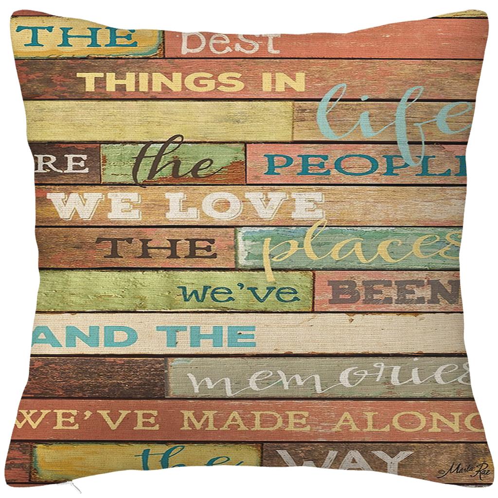 Retro nostalgic style text printed linen pillowcase, living room sofa cushion cover, home decoration throw pillows 40x40