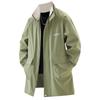 Men's Trench Coat Large Size Medium Long New American Casual Coat Loose Increase Size Stand Collar Coat