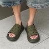 Casual summer new fashion youth soft bottom British non-slip casual going out dual-purpose slippers 371280 olive green