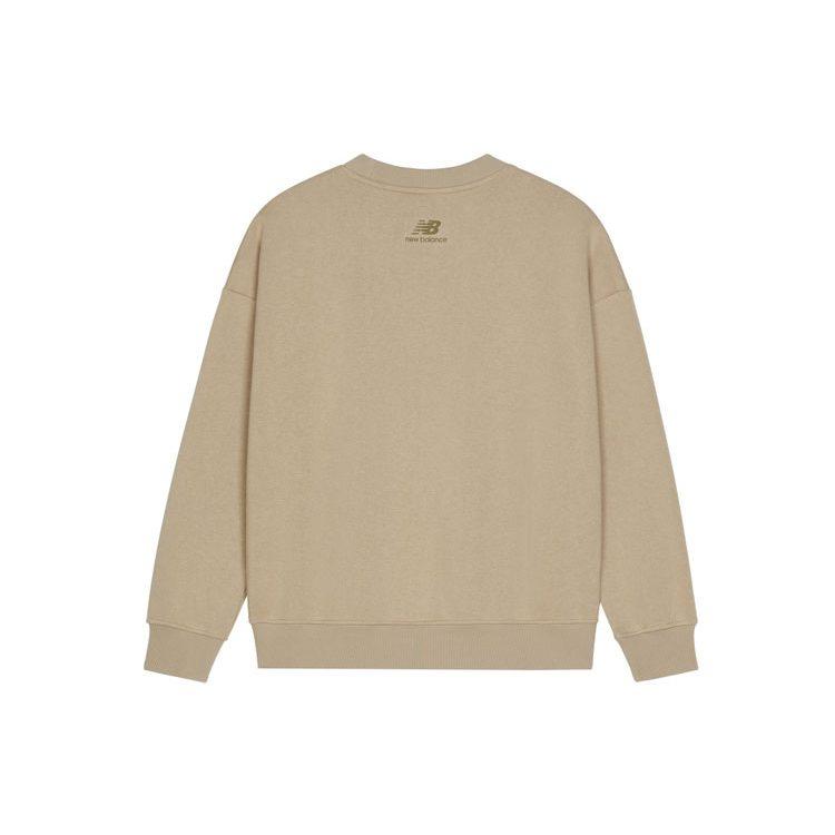 New Balance Sweatshirts Women's Khaki Crew Neck Moderate Regular AWT13349-HNA