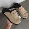 New Lazy One-pedal Bag Head Half Slippers Casual Outdoor Men's Outer Slippers 55336 Yellow, gray-J