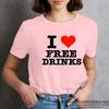 I Love Paris Unisexs Fun Pure Printed Unisexs Personalized Round Neck Tshirt New Fashionable Loose Tshirt