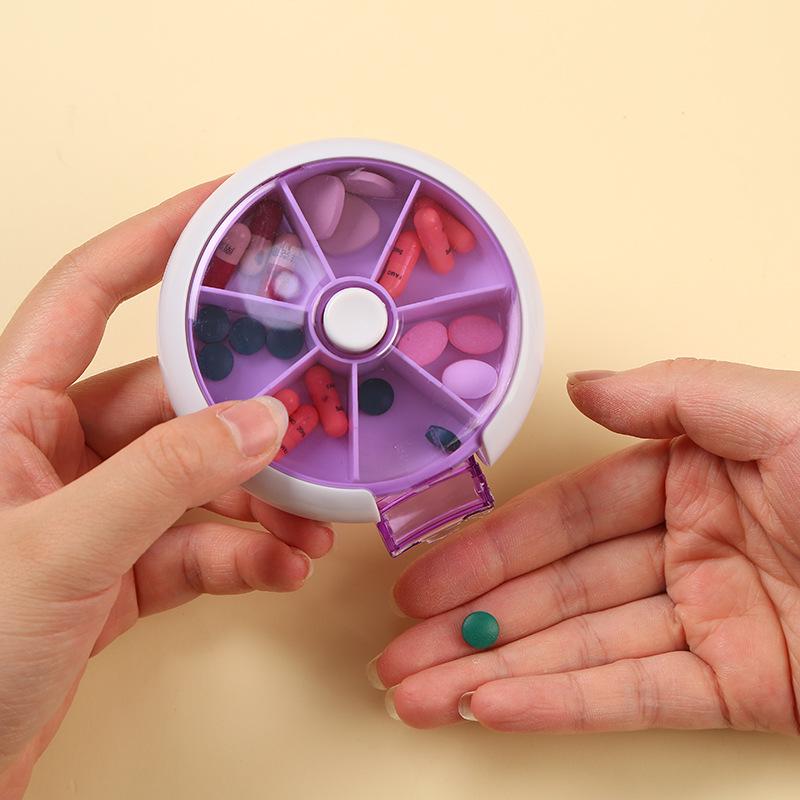 Portable 7-Compartment Travel Medicine Box - Mini Sealed Pill Storage for One Week