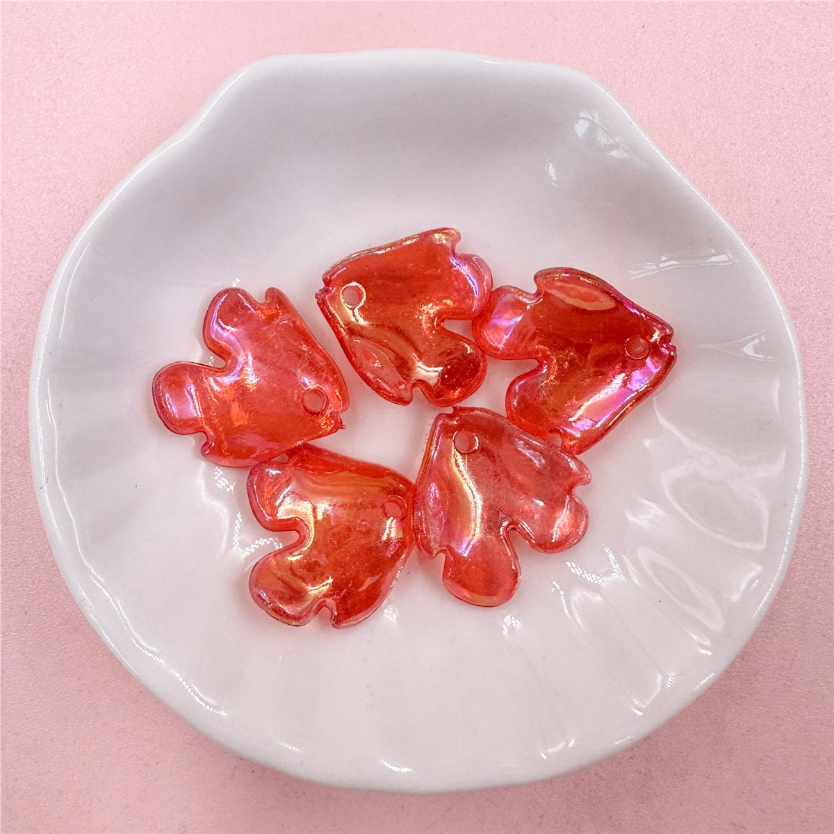 

5 шт. красочные свободные бусины «сделай сам», сладкий браслет, ожерелье, форма лепестка пиона, ручная работа, изготовление ювелирных изделий своими руками 19*18,5 мм красный