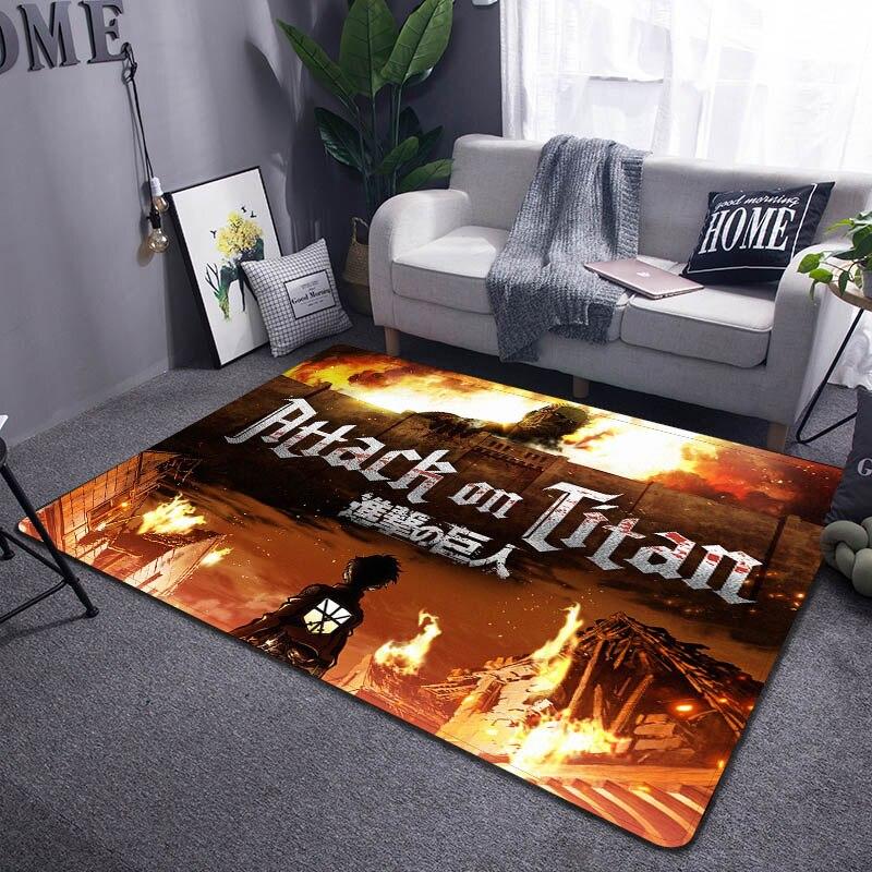 Attack On Titan Wings of Freedom Cartoon Carpet Children's Carpet Living Room Bedroom Anti-slip Carpet Photography Props Carpet