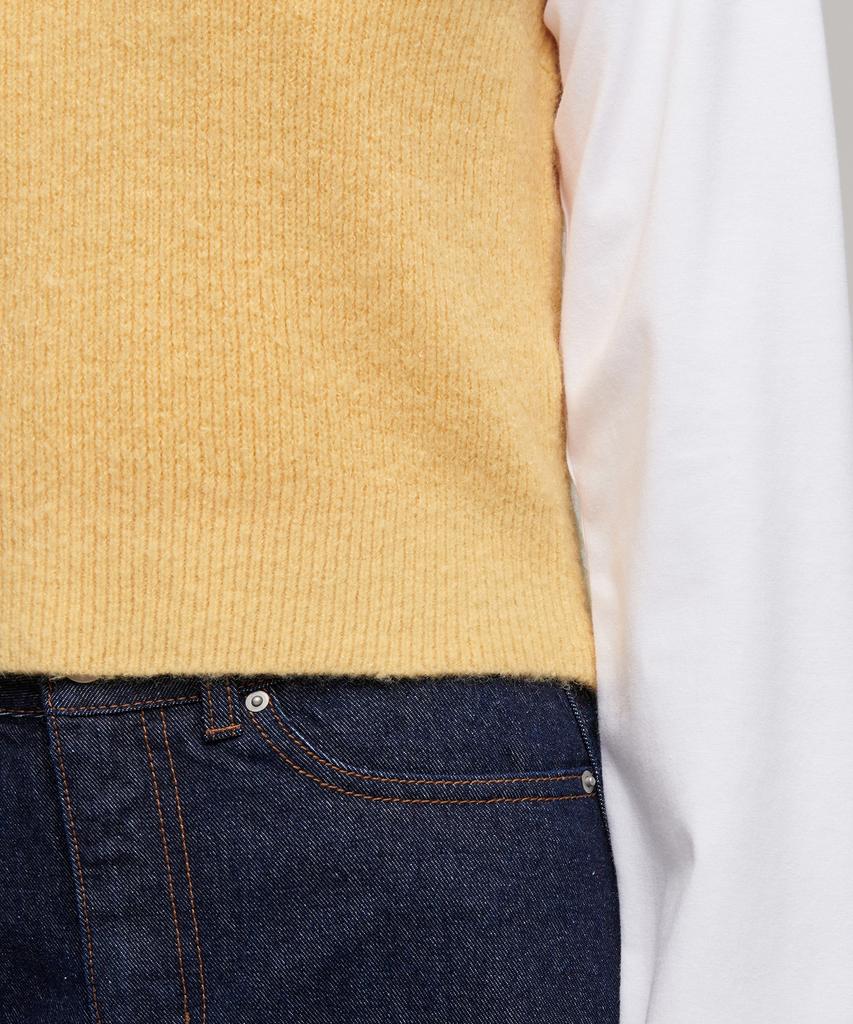 MUSINSA STANDARD WOMAN Women'S Soft Boucle Ribbed Crop Vest [Yellow]