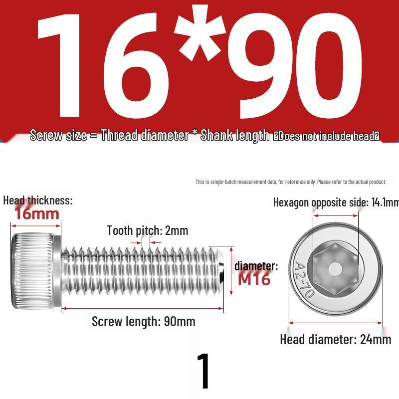 304 Stainless Steel Hex Socket Cap Screw with Extended Thread