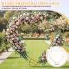 Double-Layered Wedding Balloon Arch 6.7FT Square Wrought Iron Arch Reusable for Ceremony Valentines Day Birthday Party Decor