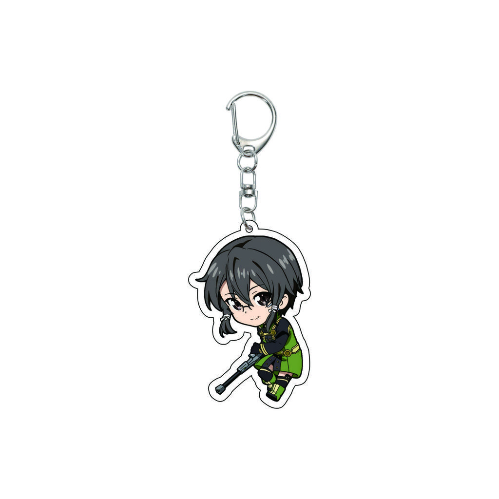 55MM Anime Sword Art Online Keychain Alice Synthesis Kirigaya Kazuto Yuuki Asuna Key Chain Acrylic Model Plate Christmas Gifts