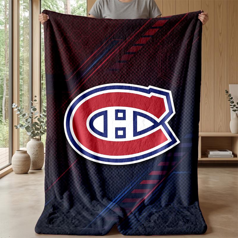 Montreal Canadiens Flanell Fleece Decke Gemütlich Warm Überwurfdecke für Sofa Bett Reise Ganzjahresgebrauch