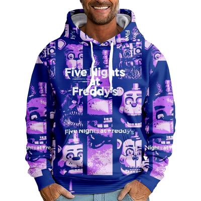 Mode Five Nights At Freddy's Bedruckte Kapuzenpullover Herbst Langarm Unisex Pullover Streetwear Lustige Kleidung