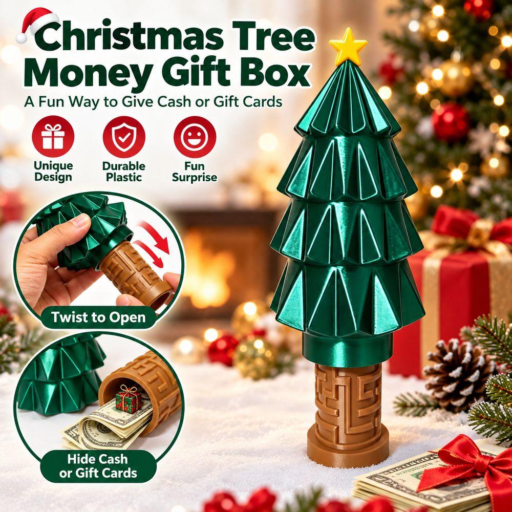 Green Christmas Tree Christmas Tree Money Gift Box Surprise Gift Box Hidden Storage Compartment