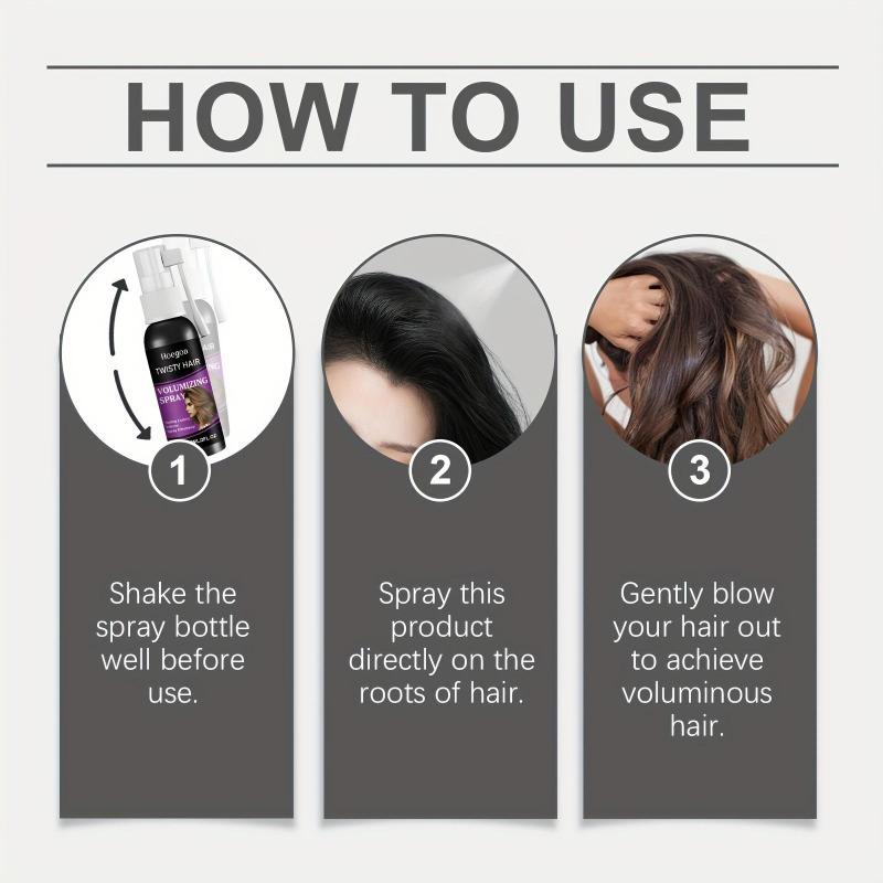 Spray Volumizzante Soffice Non Grasso Asciugatura Rapida Senza Risciacquo Aumenta il Volume Styling Modellante Parrucchieria Spray Modellante per Capelli