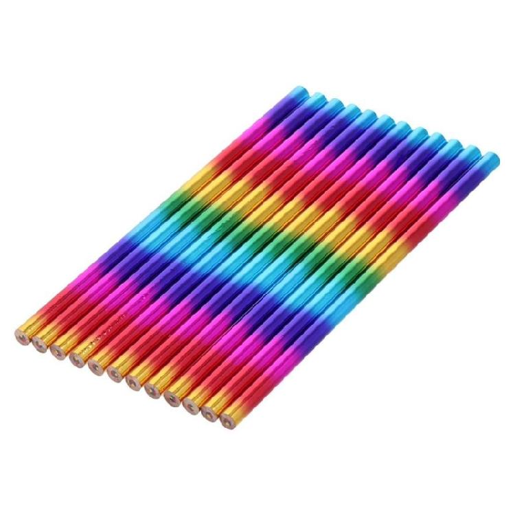 

12 Pcs 4 in 1 Colours Rainbow Pencils Colouring Pencils Multi Colored Pencils 1