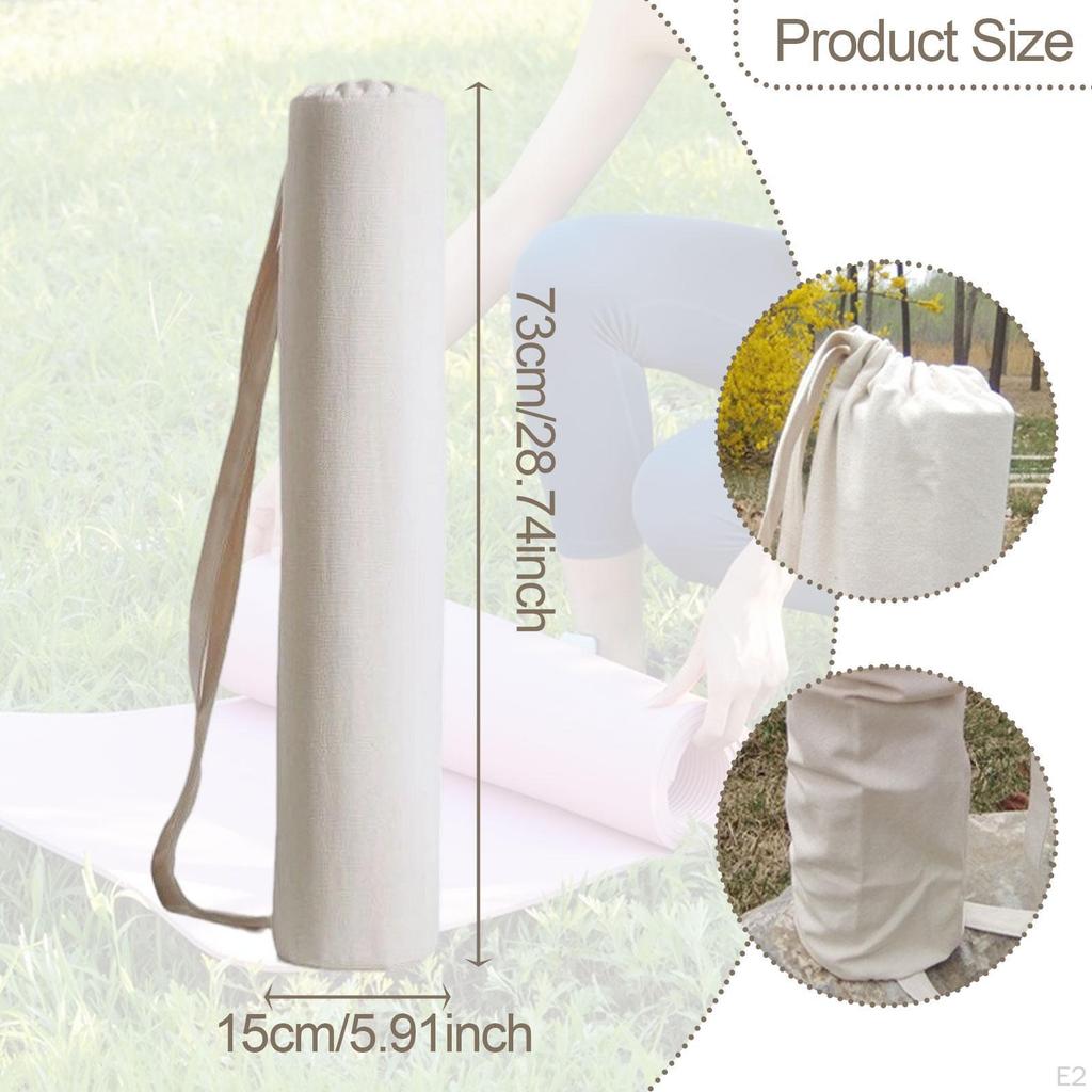 Canvas Yoga Mat Holder Organizer for Gym Use with Adjustable Strap