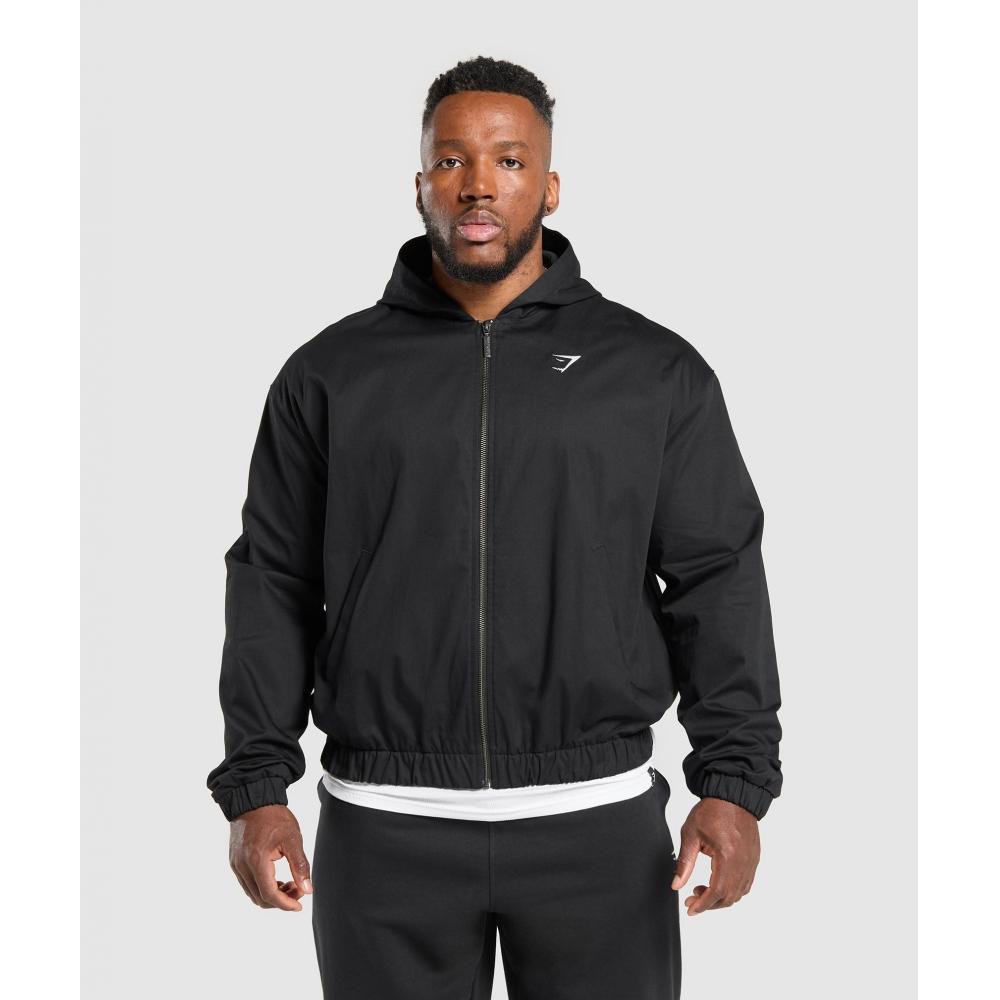 

Куртка Gymshark Oversize с капюшоном, черная A6a4f Bb2j XS
