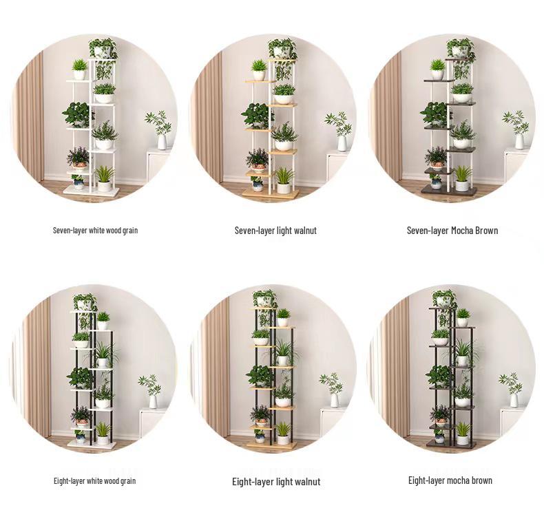 Tall Iron Art Multi-Layer Indoor Flower Stand for Living Room and Balcony 