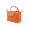 Longchamp Le Pliage Green 17 Snap Zipper Closure Short Handle Tote Bag Women Tote Bags Orange 34175919P69