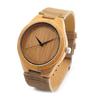 COOFEEL Wooden Watch, Bamboo Wood Watch, Women's and Men's Analog Watch with Genuine Leather Band, Natural Wood, Christmas Gift (Thin Hands, Women's W