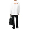 Y-3 FW22 Logo Print Rundhals Langarm T-Shirt Herren Oberteile Weiß HT4733