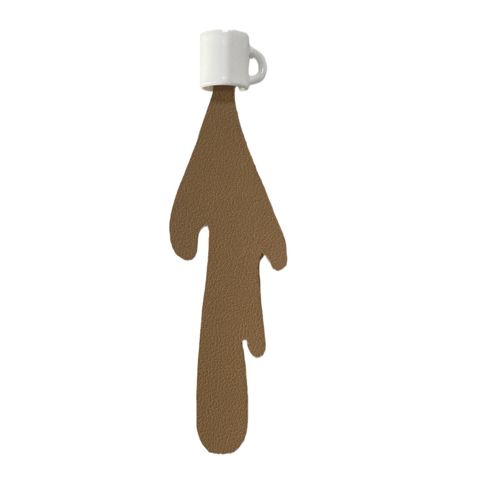 

Милая закладка с пролитым кофе для чтения, смешные закладки для уголка для чтения, канцелярские товары-закладки, школьные принадлежности коричневый