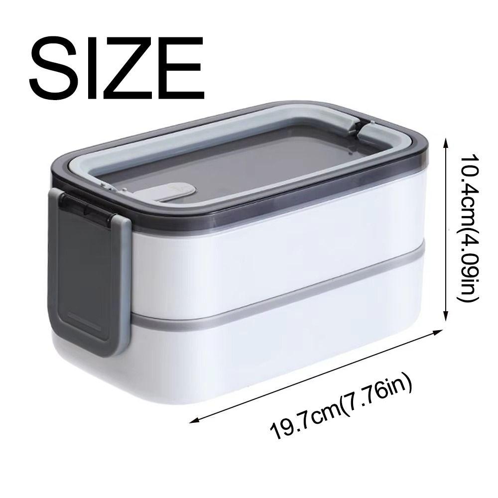 Leak-proof Insulated Food Container Double Layer Food Storage Crisper Portable Lunch Box Camping