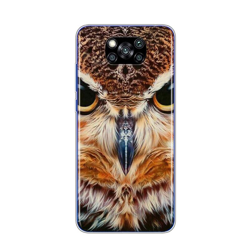 Camouflage Owl Animal For Xiaomi Poco X3 NFC C3 F2 F1 M3 M2 X2 11 10T Note 10 8 Mi Play A2 5 Lite Pro Phone Case