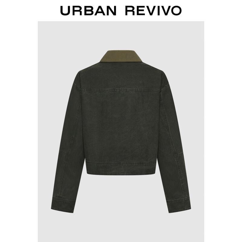 

Женская куртка UR в стиле ретро, рабочая, с цветовыми блоками и потертостями S