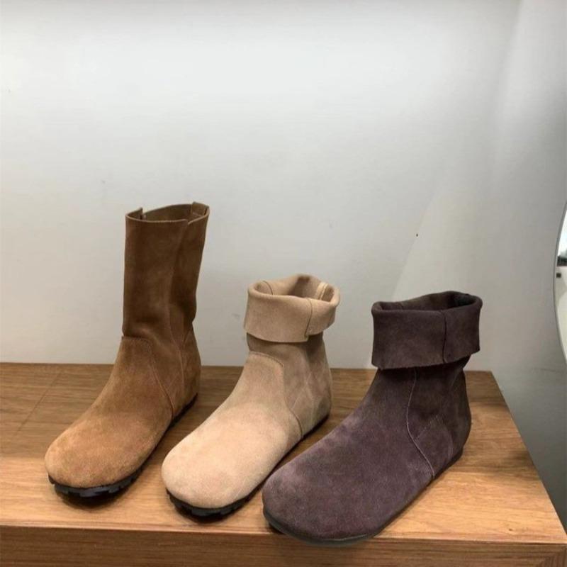 Fashion Women Flats Ankle Boots 2025 Winter New Trends Shoes Designer Elegant Classical Fashion Shoes Dress Snow Short Boots De Mujer