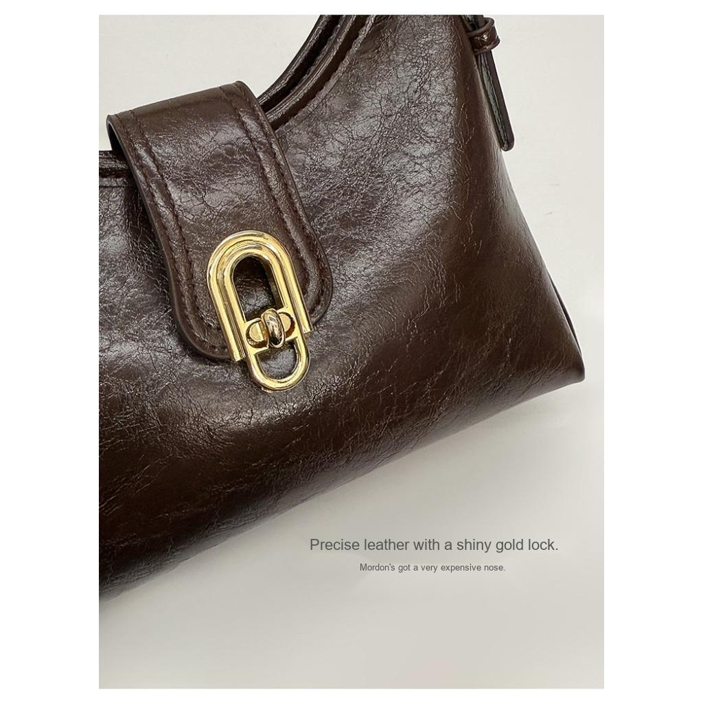 Crossbody Bag Women PU Vintage Lock Daily Commute