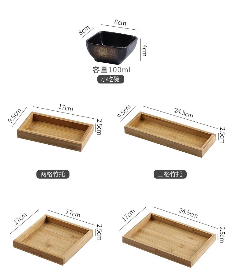 Kreativní keramická mřížková mísa na ovoce, talíř na svačinu, servírovací tác, japonská malá miska s podnosem, domácí stolní tác na sušené ovoce a svačiny
