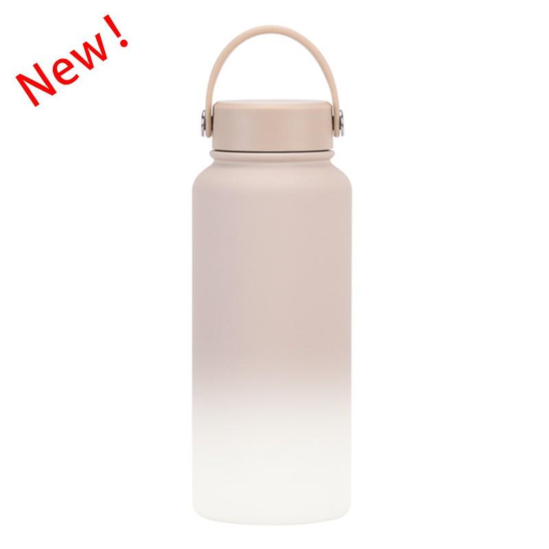 1L Stainless Steel Vacuum Insulated Water Bottle With Wide Mouth Portable Outdoor Sports Travel