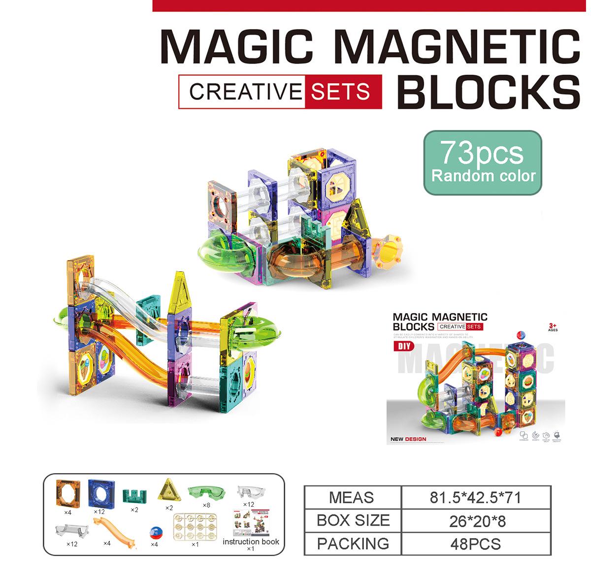 

Kindergarten Gift: Magnetic Rolling Ball Track Building Blocks for Ages 3-6 - Educational Parent-Child Toy Sealed Box