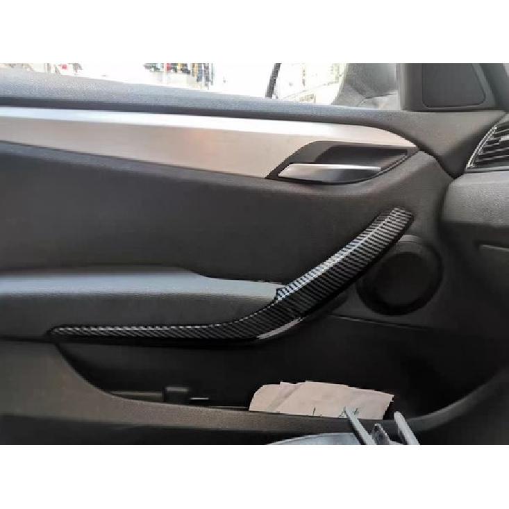 2PCS Car Carbon Fiber Style Interior Door Handle Cover For BMW X1 E84 2010-2015
