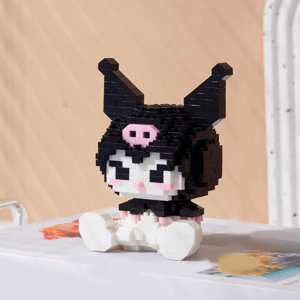 3D Kuromi Mini Cute Building Blocks Toys Kawaii Anime Figure Puzzles Model Kit
