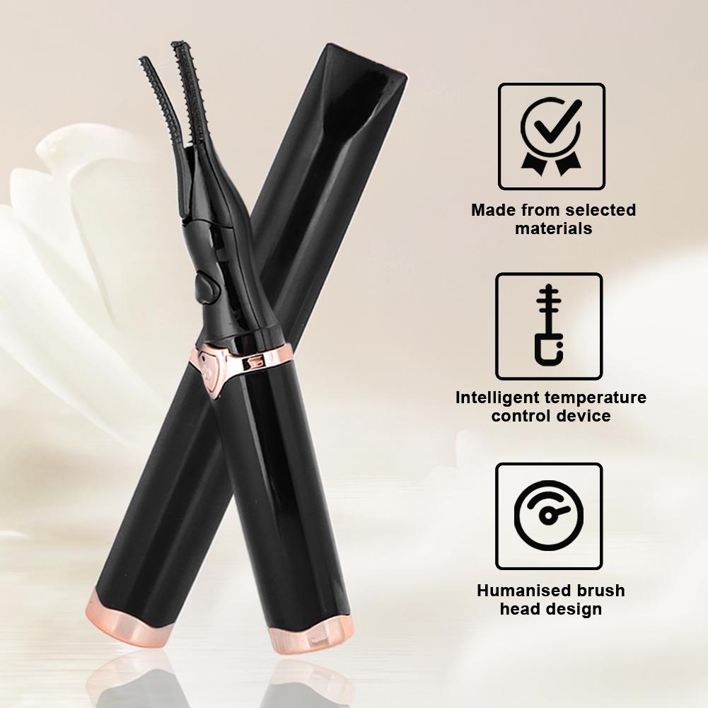 Portable Eyelash Curler USB Rechargeable Quick Heating Natural Curl Eyelash Curler 2 Heating Modes for Quick Natural Curling