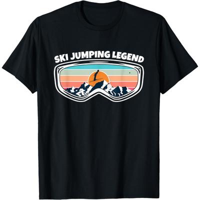 Ski Jumping Goggles As Ski Jumping T-Shirt