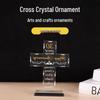 Personalized Crystal Cross Ornament - Desktop Decoration & Souvenir Gift