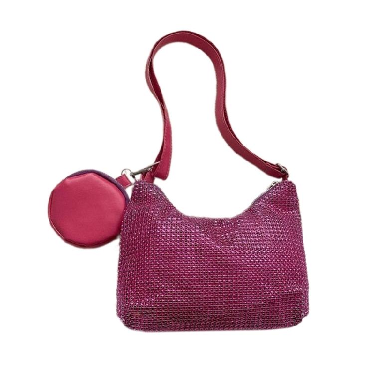 Sparkling PU Handbag Crossbody Bags Shoulder Bag for Fashion Forward Women Girls