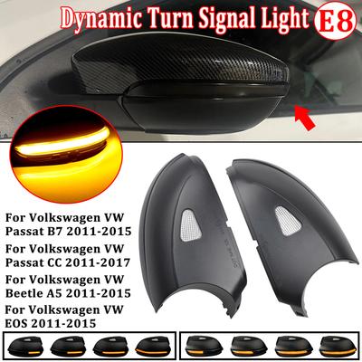 Car LED Dynamic Turn Signal Light For Volkswagen VW Passat B7 CC Scirocco EOS Beetle Side Wing Mirror Flasher Indicator Blinker