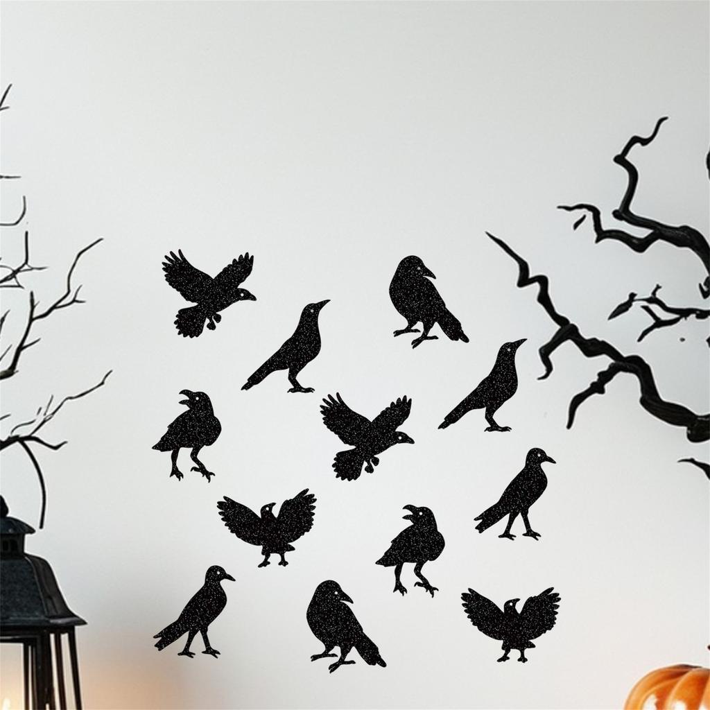 Spooky Black Cat Decals Fun Halloween Wall Stickers for Haunted House Party Decorations and Office Events