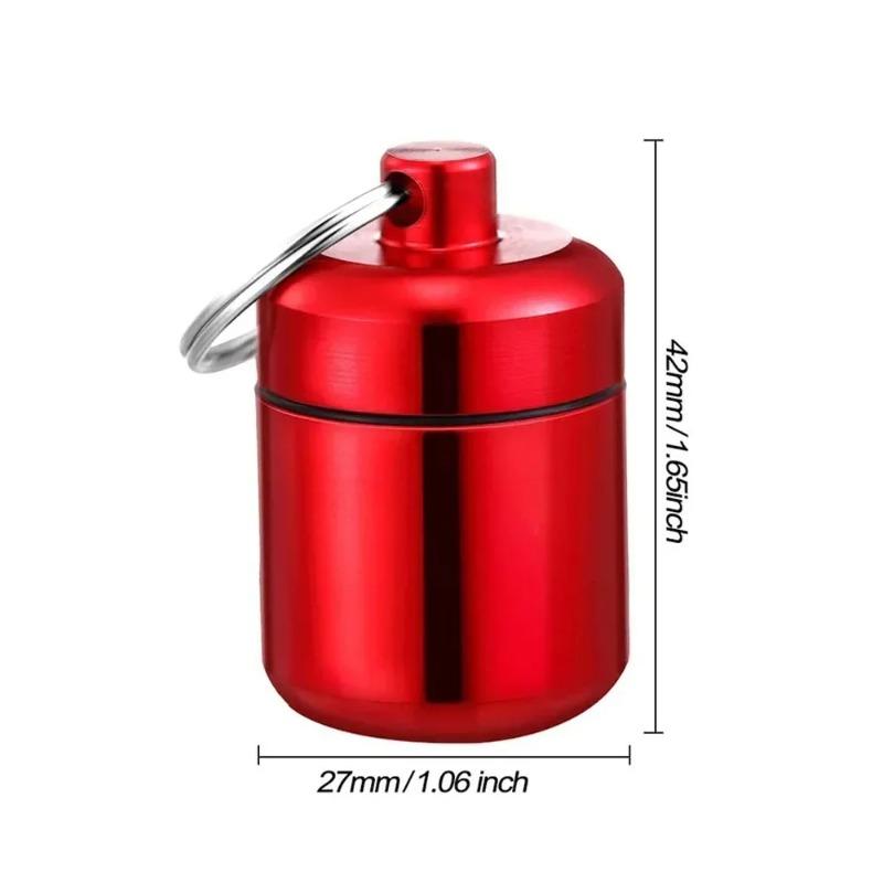 Aluminium Pillen Schlüsselanhänger Halter Kleine Pillendose Wasserdichter Organizer Stonego Tragbarer Pillenhalter Schlüsselanhänger