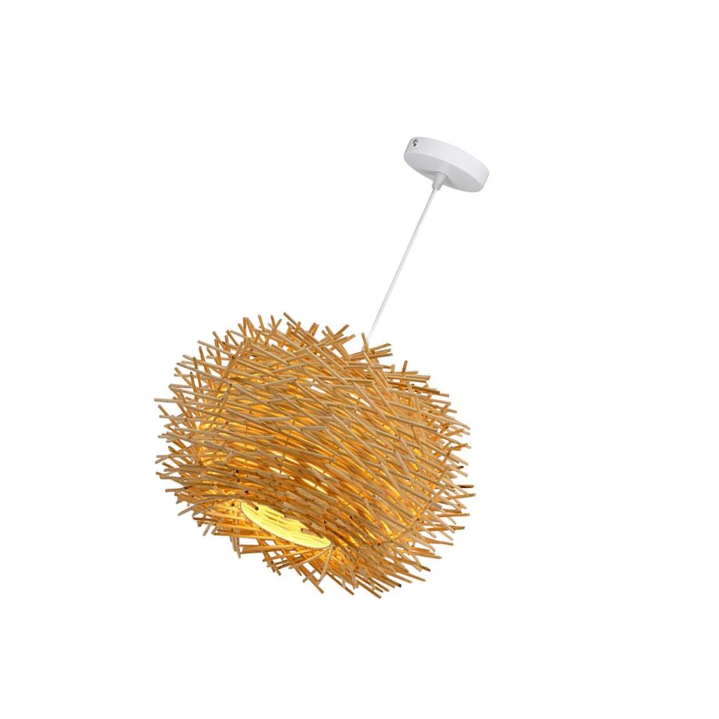 Elegant Rattan Ceiling Pendant Light Fixtures Bird Nest Chandeliers