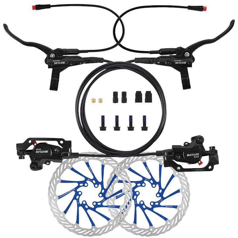 BUCKLOS E-Bike Hydraulic Disc Brake Electric Scooter Folding Bike Disc Brake 2Pin Power Off Electric Bicycle Hydraulic Brakes