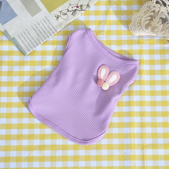 Summer Pet T-shirt Breathable Sleeveless Round Solid Color Medium Dog Collar Small Puppy Tee Shirt Clothes Pet Supplies