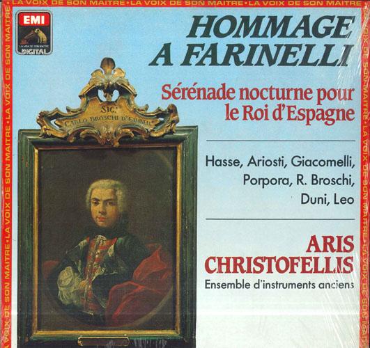 

LP Record ARIS CHRISTOFELLIS Hommage A Farinelli 7490871 LA VOIX DE SON 1988 France Classical Used