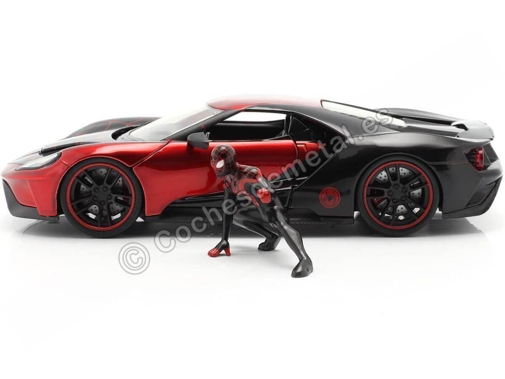 Jada 124 Marvel Spider-Man Miles Morales & 2017 Ford GT Mașină Die-cast cu Figurină