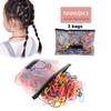 3000pcs Hair Rubber Bands Disposable Soft Elastic Hair Ties Women Girls Small Tiny Colorful Disposable Rubber Bands